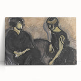 Expressionist Portrait - Modern Wall Art of Two Figures in Black
