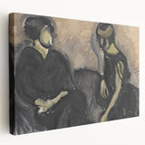 Expressionist Portrait - Modern Wall Art of Two Figures in Black