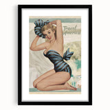 Retro Travel America Poster – Vintage Pin-Up Art Print