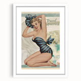 Retro Travel America Poster – Vintage Pin-Up Art Print