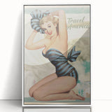 Retro Travel America Poster – Vintage Pin-Up Art Print