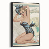 Retro Travel America Poster – Vintage Pin-Up Art Print