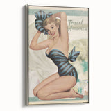 Retro Travel America Poster – Vintage Pin-Up Art Print