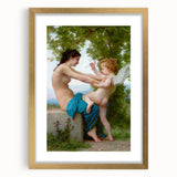 A Young Girl Defending Herself against Eros - Bouguereau Classical Art Print