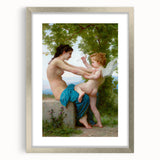 A Young Girl Defending Herself against Eros - Bouguereau Classical Art Print