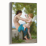 A Young Girl Defending Herself against Eros - Bouguereau Classical Art Print