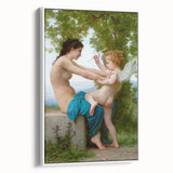 A Young Girl Defending Herself against Eros - Bouguereau Classical Art Print