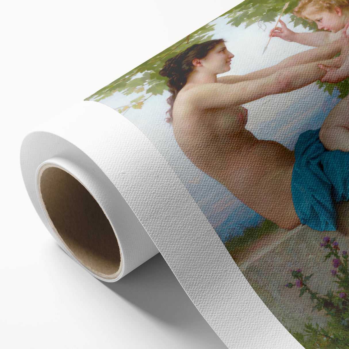 A Young Girl Defending Herself against Eros - Bouguereau Classical Art Print