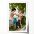 A Young Girl Defending Herself against Eros - Bouguereau Classical Art Print