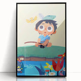 Fishing Boy Adventure - Boys Room Wall Art Kids Wall Art Prints