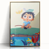 Fishing Boy Adventure - Boys Room Wall Art Kids Wall Art Prints