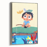 Fishing Boy Adventure - Boys Room Wall Art Kids Wall Art Prints