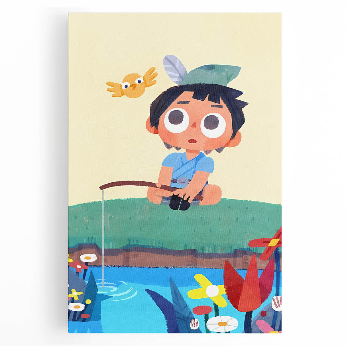 Fishing Boy Adventure - Boys Room Wall Art Kids Wall Art Prints
