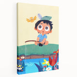 Fishing Boy Adventure - Boys Room Wall Art Kids Wall Art Prints