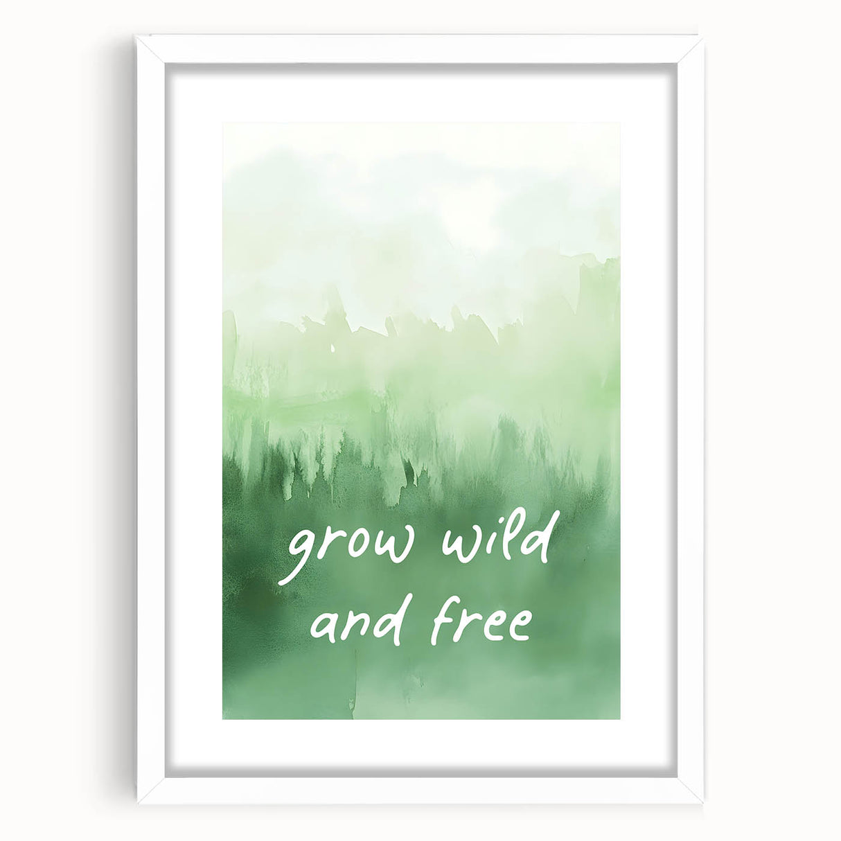 Grow Wild and Free Nursery Wall Art – Kids Room & Baby Decor