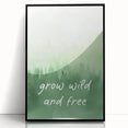 Grow Wild and Free Nursery Wall Art – Kids Room & Baby Decor