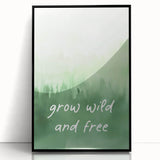 Grow Wild and Free Nursery Wall Art – Kids Room & Baby Decor