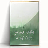 Grow Wild and Free Nursery Wall Art – Kids Room & Baby Decor