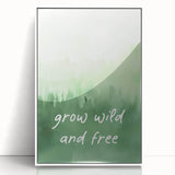 Grow Wild and Free Nursery Wall Art – Kids Room & Baby Decor