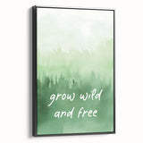 Grow Wild and Free Nursery Wall Art – Kids Room & Baby Decor