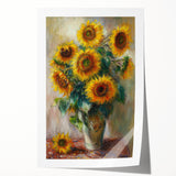 Sunflower Bouquet Living Room Wall Art – Modern Canvas Print