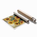 Sunflower Bouquet Living Room Wall Art – Modern Canvas Print
