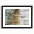 Abstract landscape wall art framed in black, showcasing vibrant colors and intricate patterns, perfect for enhancing modern home decor aesthetics.