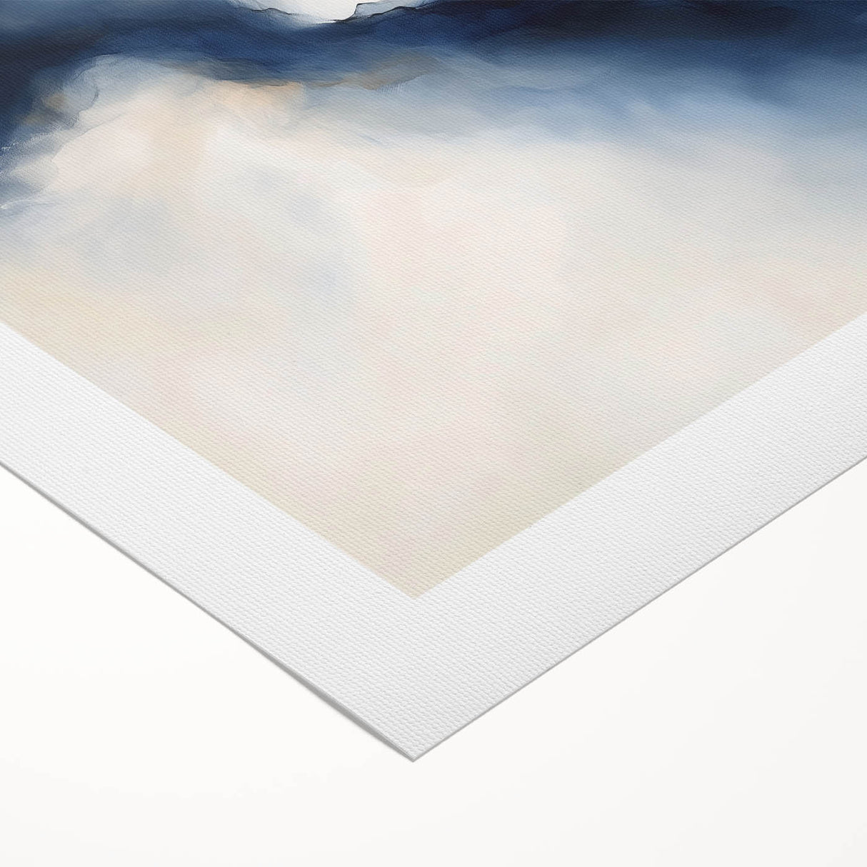 Modern Abstract Wall Art – Blue Beige Flow for Contemporary Decor