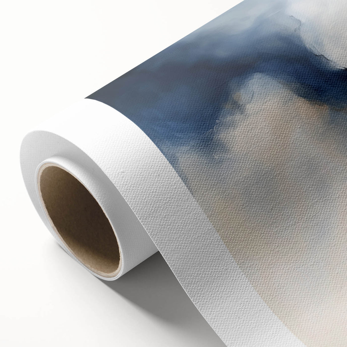 Modern Abstract Wall Art – Blue Beige Flow for Contemporary Decor