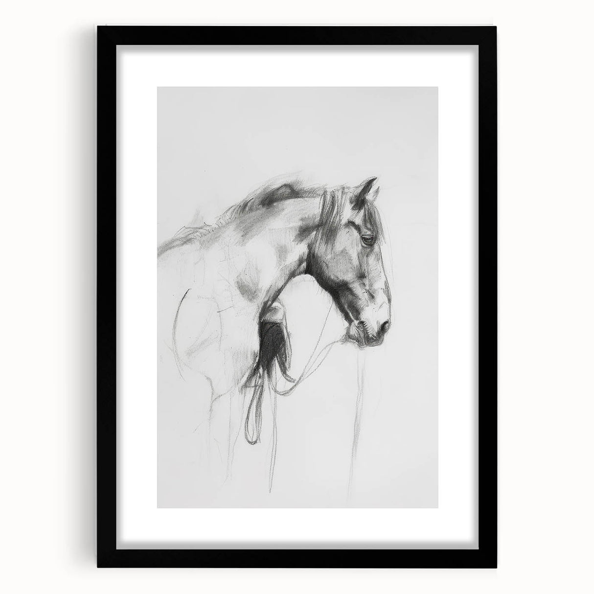 Black-framed animal artwork featuring a vibrant wildlife design, elegantly matted for a polished look, ideal for enhancing home decor or office spaces.