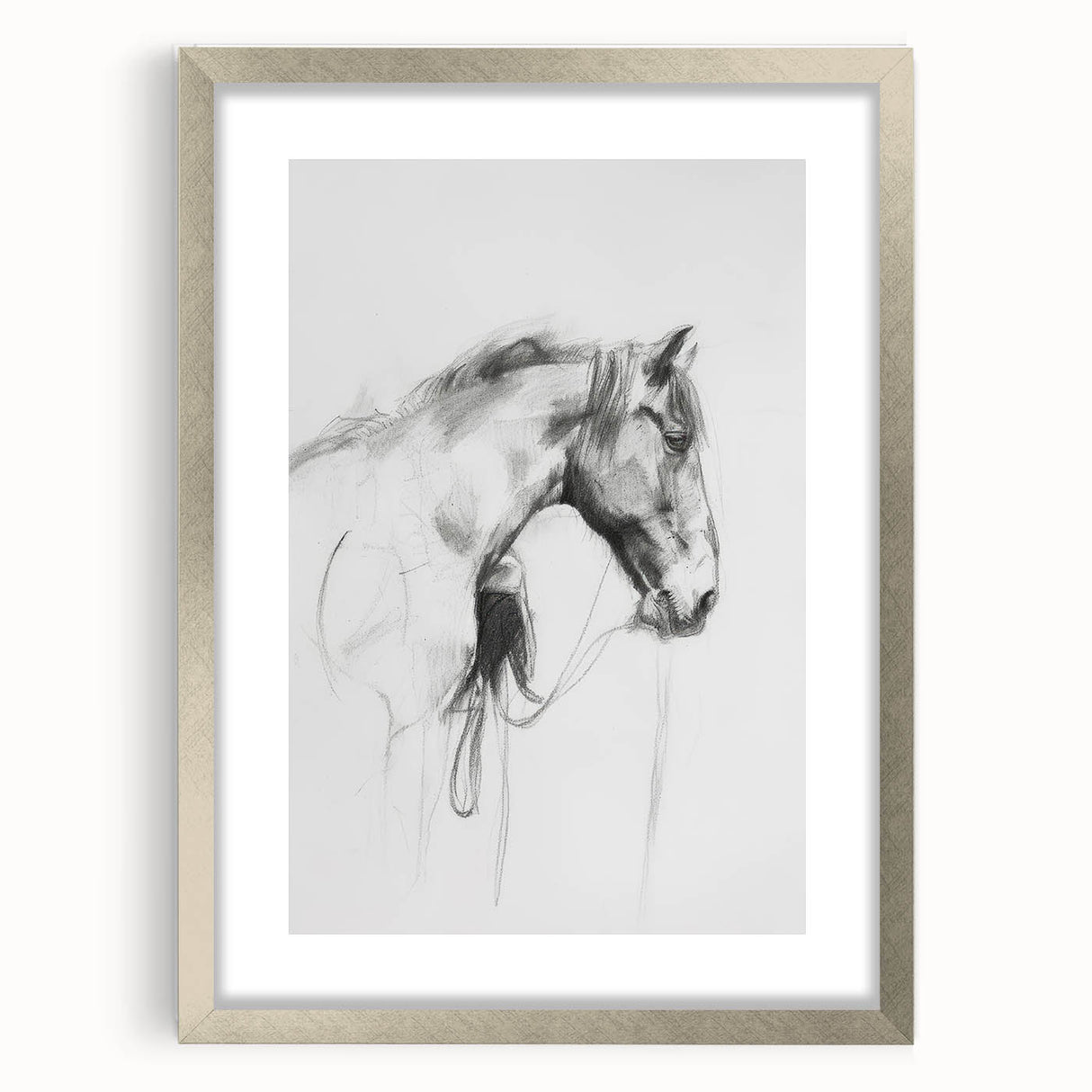 Silver-framed animal print with a white mat, showcasing a detailed illustration of diverse wildlife, ideal for enhancing home decor with nature-inspired elegance.