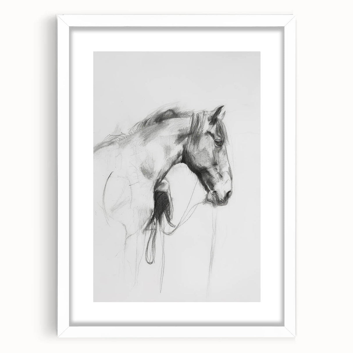 Framed animal-themed artwork with a white mat, showcasing vibrant colors and intricate details, perfect for enhancing home decor in a living room or office.