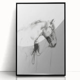 Framed acrylic wall art featuring a vibrant animal design in black and white, elegantly displayed against a sleek black frame, perfect for modern decor.