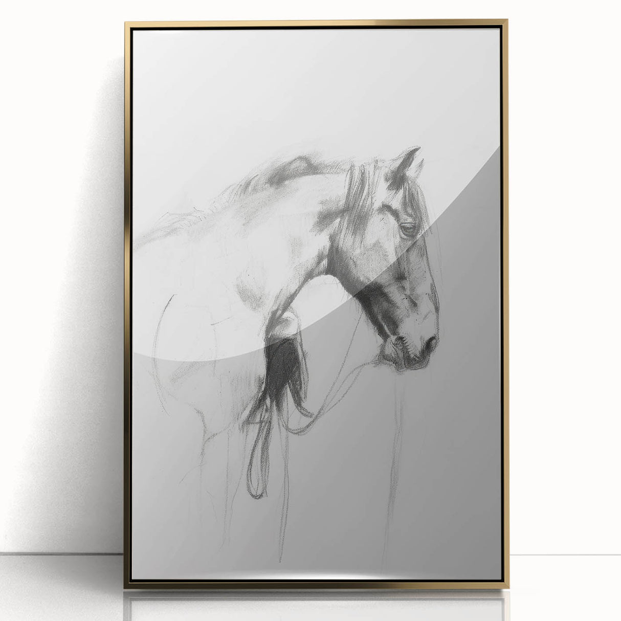 Framed acrylic wall art featuring a vibrant gold and animal design, showcasing intricate details and a modern aesthetic, perfect for enhancing home decor.