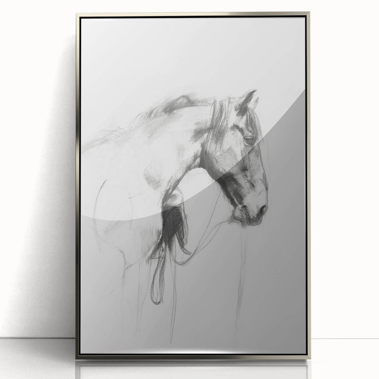 Framed acrylic artwork showcasing a vibrant animal design in silver tones, highlighting intricate details and textures, perfect for modern home decor.