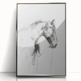 Framed acrylic artwork showcasing a vibrant animal design in silver tones, highlighting intricate details and textures, perfect for modern home decor.