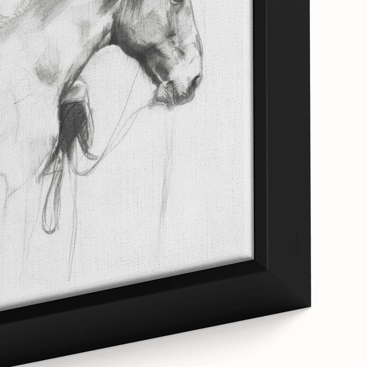 Close-up of a framed canvas artwork featuring a vibrant animal design, showcasing intricate details and rich colors, perfect for enhancing home decor.