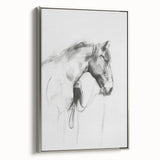 Framed canvas artwork featuring a detailed design of various animals in silver tones, showcased in a stylish side view, ideal for modern home decor.