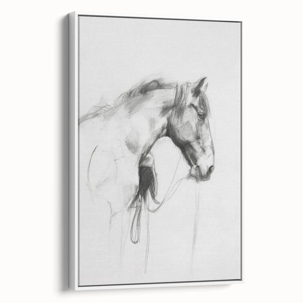 Framed canvas artwork featuring a vibrant animal design in a white frame, showcasing intricate details and textures, ideal for enhancing home decor.
