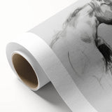 Rolled canvas print showcasing vibrant African animal designs with intricate details, featuring a textured surface and neatly packaged in a protective cardboard tube.
