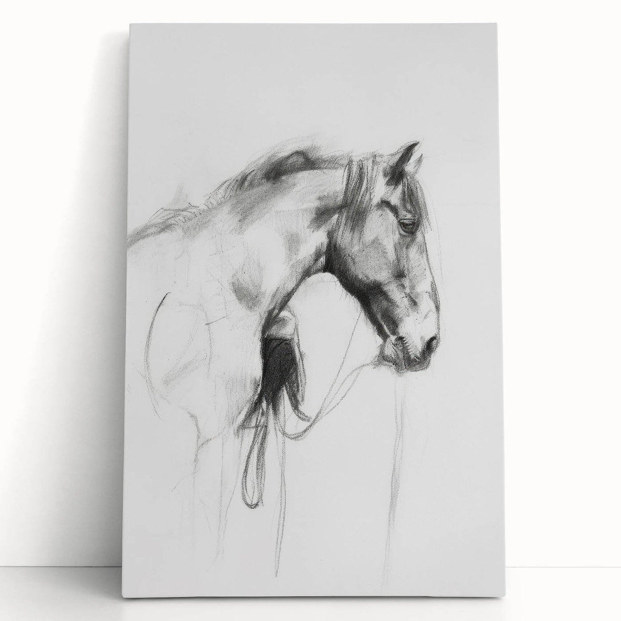 Stretched canvas artwork depicting a vibrant collection of stylized animals, showcasing intricate details and rich colors, perfect for enhancing modern home decor.