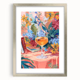 Textured art print of abstract swirls in muted gray tones, framed in silver, ideal for bedroom wall decor.