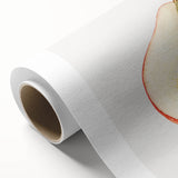 Art Deco poster featuring assorted fruits in bold colors on rolled canvas, ideal for nursery wall art.