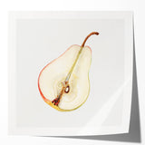 Rolled canvas print featuring an assortment of fruits in vibrant colors, ideal for art wall dining room decor.