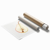 Extra large rolled print featuring an array of colorful fruits on a white background, suitable as classy bathroom wall art.