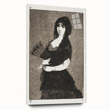 Impressionism Wall Art - Mysterious Woman in Black - Classic Art Etching Print