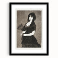 Impressionism Wall Art - Mysterious Woman in Black - Classic Art Etching Print