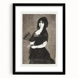 Impressionism Wall Art - Mysterious Woman in Black - Classic Art Etching Print