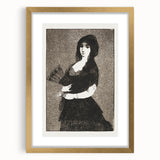 Impressionism Wall Art - Mysterious Woman in Black - Classic Art Etching Print
