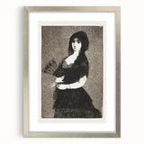 Impressionism Wall Art - Mysterious Woman in Black - Classic Art Etching Print